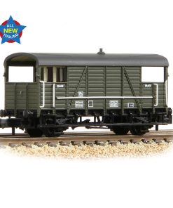 Graham Farish 378-028 SE&CR 25T 'Dance Hall' Brake Van BR Departmental Olive Green (N Gauge)