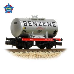 Graham Farish 378-000 14T Anchor-Mounted Tank Wagon 'Benzene' Silver (N Gauge)