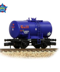Graham Farish 378-001 14T Anchor-Mounted Tank Wagon 'Gulf' Blue (N Gauge)