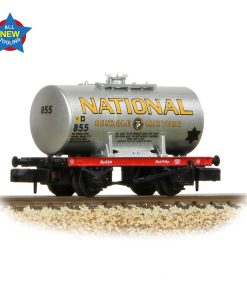 Graham Farish 378-002 14T Anchor-Mounted Tank Wagon 'National Benzole' Silver (N Gauge)