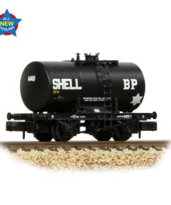 Graham Farish 378-004 20T Anchor-Mounted Tank Wagon 'Shell/BP' Black (N Gauge)