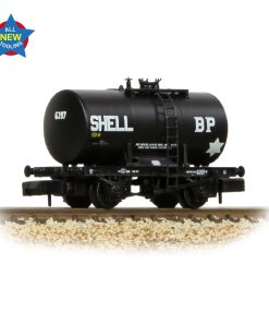 Graham Farish 378-004A 20T Anchor-Mounted Tank Wagon 'Shell/BP' Black (N Gauge)