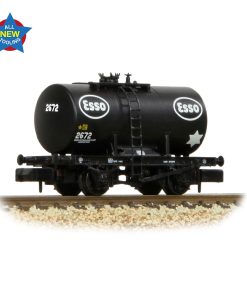 Graham Farish 378-005 20T Anchor-Mounted Tank Wagon 'Esso' Black (N Gauge)