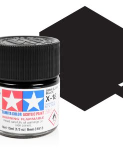 Tamiya X-18 Mini Acrylic Semi Gloss Black 10ml