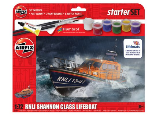 Airfix A55015 Starter Set - RNLI Shannon Class Lifeboat (1:72 Scale)