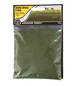 Woodland Scenics WFS617 4mm Static Grass Dark Green (Multiple Scales)
