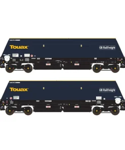 Accurascale ACC3144 Cutdown HYA - Blue/Black with Touax/GB Railfreight branding (Pack 1) (OO Gauge)