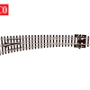 Peco SL-387 Insulfrog Curved Turnout, Large Radius, Left Hand (N Gauge)