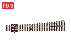 Peco SL-389 Insulfrog Turnout, Large Radius, Left Hand (N Gauge)
