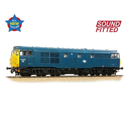 Bachmann Branchline 35-825SF Class 31/4 Refurbished 31435 BR Blue Dcc Sound (OO Gauge)