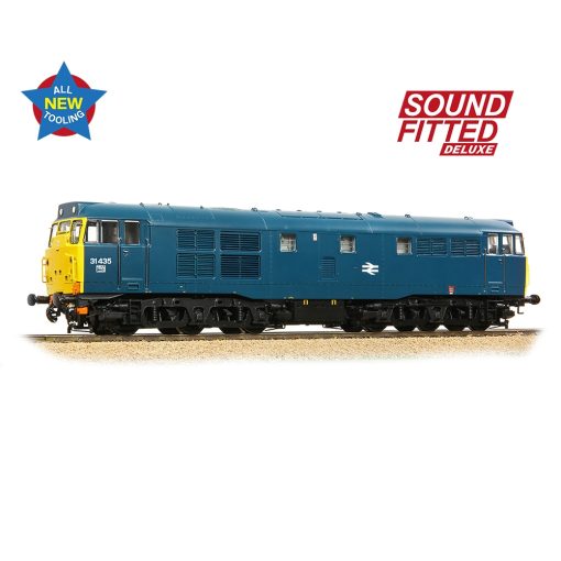 Bachmann Branchline 35-825SFX Class 31/4 Refurbished 31435 BR Blue Dcc Sound Deluxe (OO Gauge) Free Postage