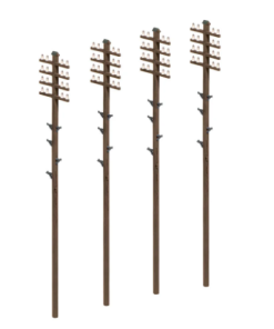 Ratio 452 Telegraph Poles (OO Gauge)