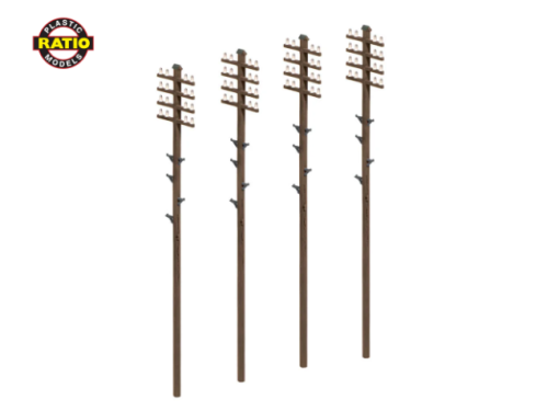 Ratio 452 Telegraph Poles (OO Gauge)
