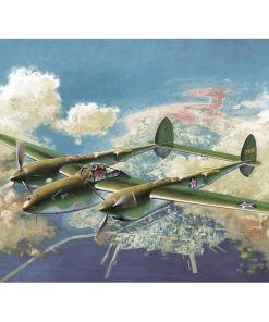 Academy 12208 US Air Force P-38F Glacier Girl Fighter Aircraft (1:48 Scale)