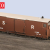 Peco GR-241AC OO-9 Lynton & Barnstaple 8 ton Bogie Goods Brake Van, SR, Brown, No.50639, Closed Veranda (OO9 Gauge)