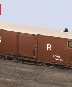 Peco GR-241AC OO-9 Lynton & Barnstaple 8 ton Bogie Goods Brake Van, SR, Brown, No.50639, Closed Veranda (OO9 Gauge)