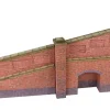 Metcalfe PN148 Tapered Retaining Wall In Red Brick (N Gauge)