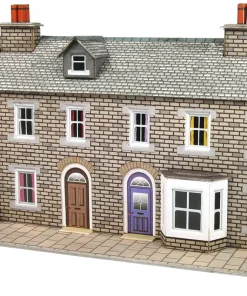 Metcalfe PN175 Low Relief Stone Terraced House Fronts (N Gauge)