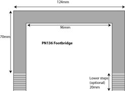 Alternative view of Metcalfe PN136 Footbridge (N Gauge)