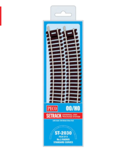 Peco ST-2030 Standard Curve, 3rd Radius (Pack of 8) (OO Gauge)
