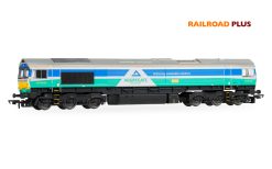 Hornby R30428 RailRoad Plus: Class 66 - Aggregates Industries - 66711 'Sence' (ERA 11) Dcc Ready 21 Pin (OO Gauge)