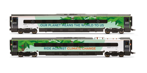 Hornby R40451 Avanti West Coast - Class 390 - 'Climate change' livery - Coach Pack 1 (ERA 11) (OO Gauge) Free Postage