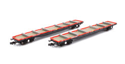 Revolution Trains RT-N-YLA-205 YLA Mullets Railfreight Red & Yellow Mullet Branding Twin Pack No.DC967594 and DC967620 (N Gauge)