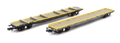 Revolution Trains RT-N-YLA-206 YLA Mullets Departmental Yellow Twin Pack No.DC967648 (black underframe) and DC967548 (grey underframe) N Gauge