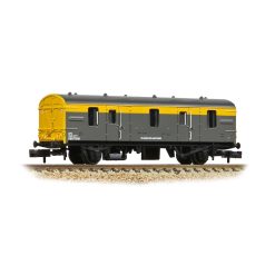 Graham Farish 374-645 BR Mk1 QPV (Ex-CCT) Covered Carriage Truck BR Engineers Grey & Yellow (N Gauge)
