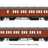 Rapido Trains 946008 Dia E140 B Set – GWR Wartime Brown Livery (OO Gauge)