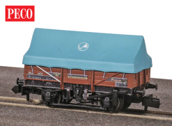 Peco NR-1200B NEW China Clay Hood Wagon, UCV B743665, Bauxite (N Gauge)