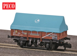 Peco NR-1201B NEW China Clay Hood Wagon, UCV B743470, Bauxite (N Gauge)