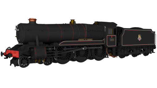 Rapido Trains 954005 GWR County No.1013 ‘County of Dorset’ BR Lined Black Early Crest Dcc Ready 21 Pin (OO Gauge) Free Postage