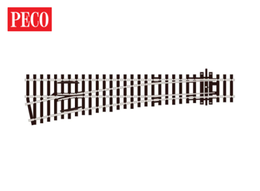 Peco SL-E96 Turnout, Medium Radius, Left Hand (OO Gauge)