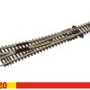 Hornby TT8009 Right Hand Point 166mm 15° 631mm (TT:120 Gauge)