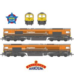 Bachmann Branchline 50-011 Class 66/5 66501 Freightliner 60 1965-2025 Freightliner Orange Dcc Ready Plux 22 Socket (OO Gauge) Free Postage