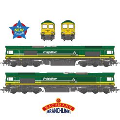 Bachmann Branchline 50-012 Class 66/6 66601 Freightliner 60 1965-2025 Freightliner Green Dcc Ready Plux 22 Socket (OO Gauge) Free Postage