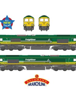 Bachmann Branchline 50-012 Class 66/6 66601 Freightliner 60 1965-2025 Freightliner Green Dcc Ready Plux 22 Socket (OO Gauge) Free Postage