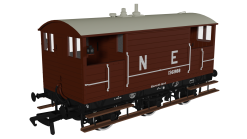 Rapido Trains 975006 GCR 15T 6w Brake – LNER Bauxite pre-1936 No.136988 (OO Gauge)
