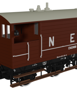Rapido Trains 975006 GCR 15T 6w Brake – LNER Bauxite pre-1936 No.136988 (OO Gauge)