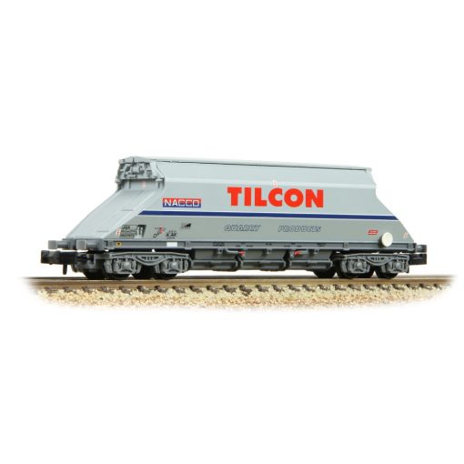Graham Farish 377-104A JGA Bogie Hopper with Hopper Cover 'Tilcon' Grey (N Gauge)