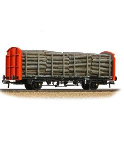 Bachmann Branchline 38-300B BR OTA Timber Wagon BR Railfreight Red With Load (OO Gauge)