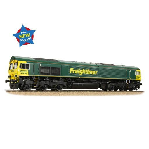 Bachmann Branchline 50-002 Class 66/6 66606 Freightliner Green Dcc Ready Plux 22 Socket (OO Gauge) Free Postage