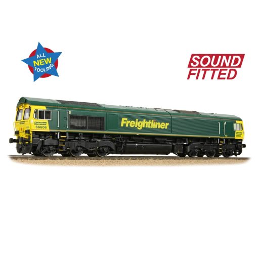 Bachmann Branchline 50-002SF Class 66/6 66606 Freightliner Green Dcc Sound (OO Gauge) Free Postage