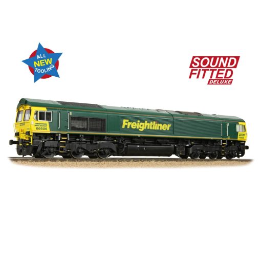 Bachmann Branchline 50-002SFX Class 66/6 66606 Freightliner Green Dcc Sound Deluxe (OO Gauge) Free Postage