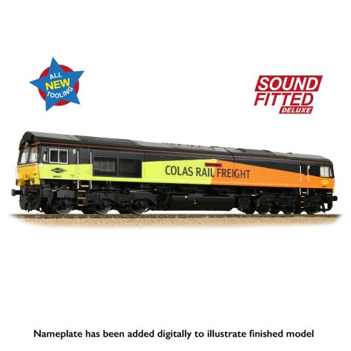 Bachmann Branchline 50-004SFX Class 66/8 66847 'Terry Baker' Colas Rail Freight Dcc Sound Deluxe (OO Gauge) Free Postage