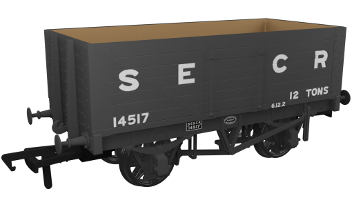 Rapido Trains 967404 RCH 1907 Private Owner 7 Plank Wagon SECR (Late) No.14517 Era 2 (OO Gauge)