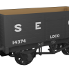 Rapido Trains 967405 RCH 1907 Private Owner 7 Plank Wagon SECR Loco Coal (Late) No.14374 Era 2 (OO Gauge)