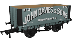 Rapido Trains 967420 RCH 1907 Private Owner 7 Plank Wagon John Davies & Sons No.3 Era 2 (OO Gauge)