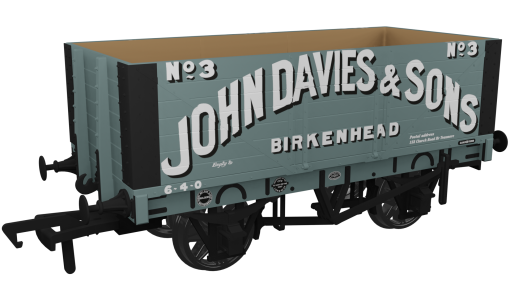 Rapido Trains 967420 RCH 1907 Private Owner 7 Plank Wagon John Davies & Sons No.3 Era 2 (OO Gauge)